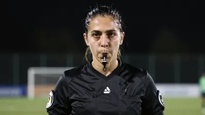 Aimee Keir refereed Crystal Palace Women's 2025 FA Women's Championship match away to Durham Women FC, as captured in a...